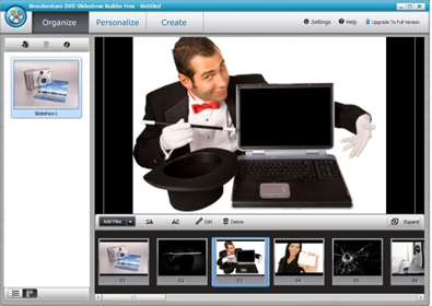 Tela do Wondershare DVD Slideshow Builder Free (Imagem do Baixaki.com.br) Tela do Wondershare DVD Slideshow Builder Free (Imagem do Baixaki.com.br)