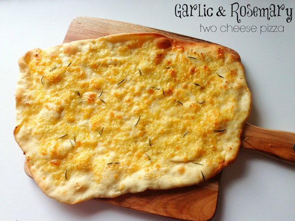 Garlic & Rosemary Two Cheese Pizza {Recipe}