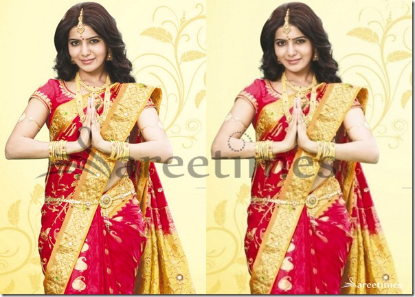 Samantha_Red_Saree