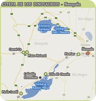 neuquen dinosaurios map