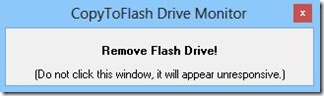 CopyToFlash copia file terminata rimuovere chiavetta USB