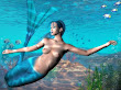 Blue Mermaid Under Water
