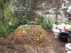 Nothing goes to waste here, as scraps go into the pile for fertilizer and students get a lesson in the biological chemistry of compost.