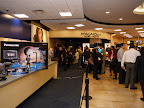 Members of the media attend Panasonic's 3D event at Best Buy's NYC Union Square location on March 10, 2010.