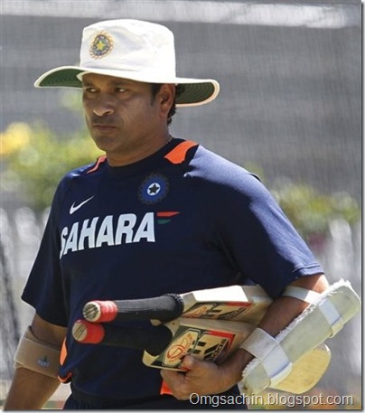 India's Sachin Tendulkar during a training session at the WACA in Perth, Australia on Wednesday, Jan. 11, 2012. Australia will play India in the third test starting on Friday.