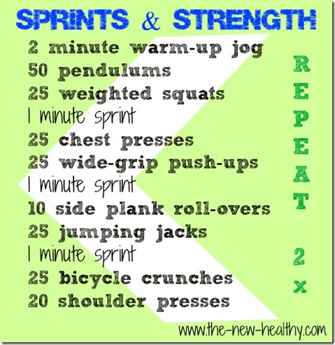 sprints and strength workout