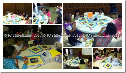 9.1.12 girls working on their embroidered name tags 9.1.12 girls working on their embroidered name tags