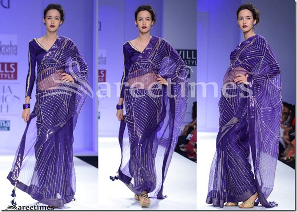 Nikasha_Blue_Shimmer_Saree