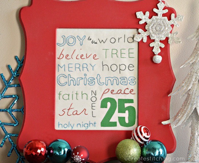 Christmas Subway Art Free Stitchable at www.u-createcrafts.com