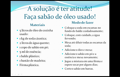 CAIC Como fazer sabão de óleo usado