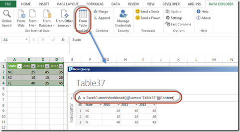 Import data from excel