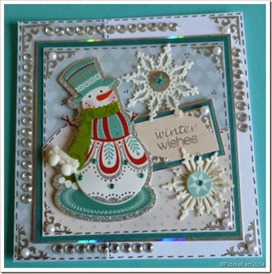 Jewelled snowman card