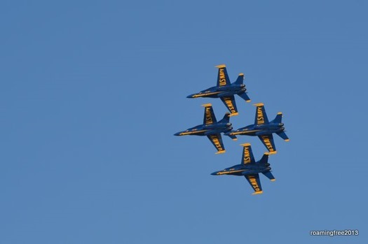In formation over our heads