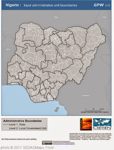 'Nigeria: Input Administrative Boundaries' photo (c) 2011, SEDACMaps - license: https://creativecommons.org/licenses/by/2.0/