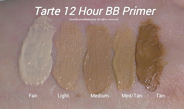 Tarte BB Primer 12 Hour Treatment; Review & Swatches of Shades