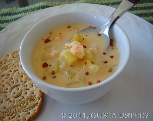 9 CREMA DE CAMARONES ESTILO CLAM CHOWDER 9 CREMA DE CAMARONES ESTILO CLAM CHOWDER