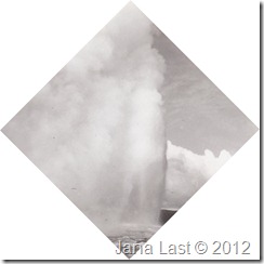 Old Faithful Geyser in Yellowstone National Park Wyoming 1952
