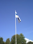 Finnish flag in pole
