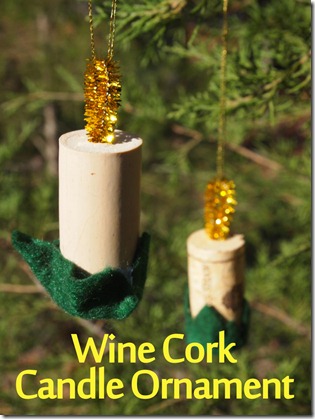 @mvemother Wine Cork Candle Ornament