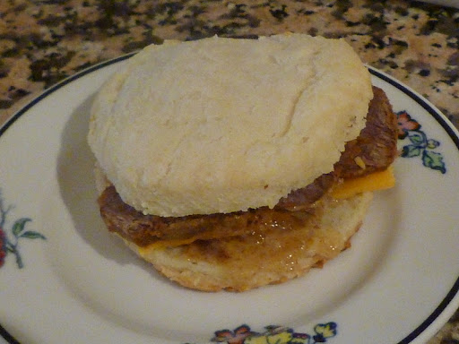 One sandwich ready to go.