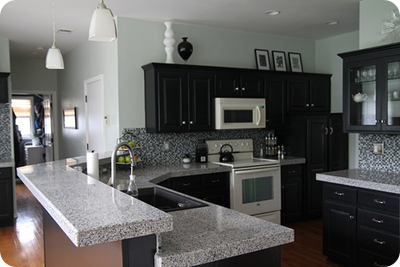 black cabinets kitchen