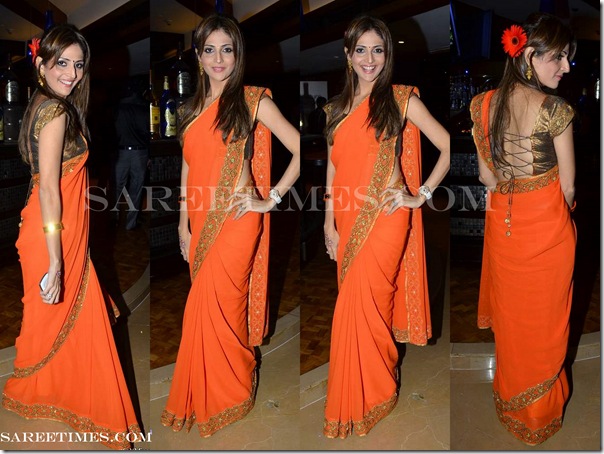 Tanaaz_Doshi_Orange_Saree
