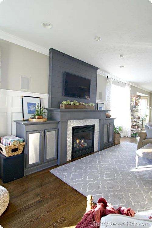 fireplace with built ins