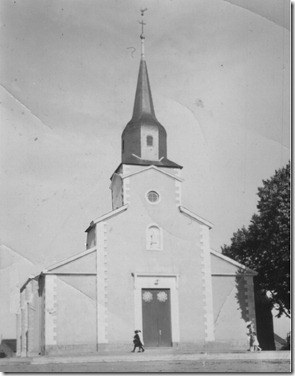 Façade et clocher dans la configuration de 1853 (montage)