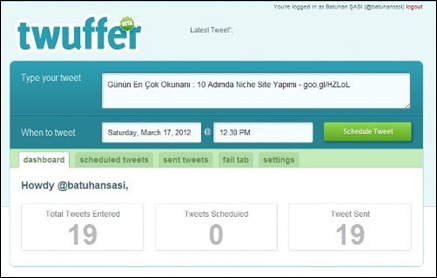 Twuffer Kullanımı Twuffer Kullanımı