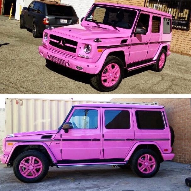 Dencia flaunts her customised Pink G Wagon.