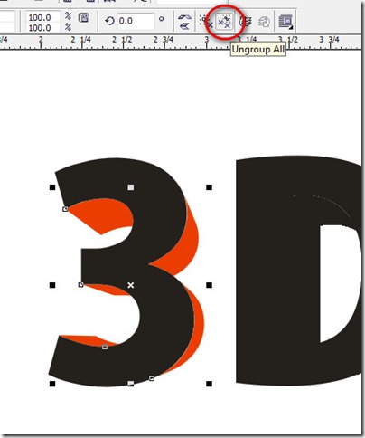 3D Text Corel Draw