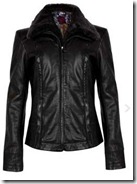 Ted Baker Shearling Collar Leather Jacket