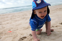 Shuffling along in the sand