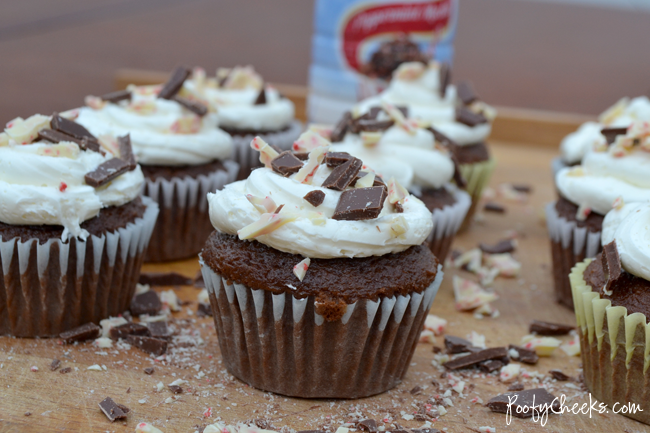 Peppermint Mocha Cupcake with Peppermint Mocha Buttercream