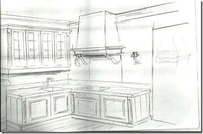 sketch of kitchen