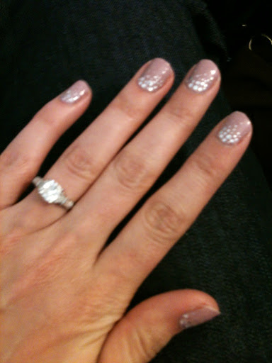 I tried Essie's Sleek Sticks in Over the Moon. I adored the mauve color and blingy stones that brought out the glow in my own.