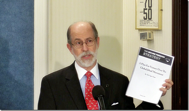 Frank Gaffney, JR. holding Secure Freedom Strategy Report