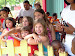 Waiting in line for the mini-roller-coaster