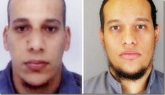 Cherif Kouachi, 32, (L) and his brother Said Kouachi, 34, (R)