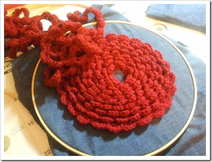 flower pillow wip