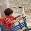 Qingdao - Enfant au vélo sur la plage