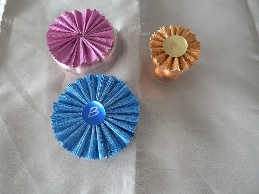 These are our medallion-topped favors, under development.