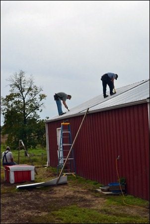 taking off the old roof