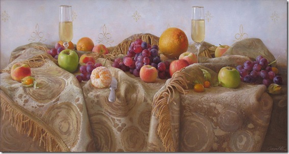 Still life with tangerines