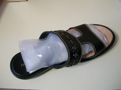 Prevent your shoes from getting crushed when packing or storing them away. Bunch up the liner and stuff the shoe.