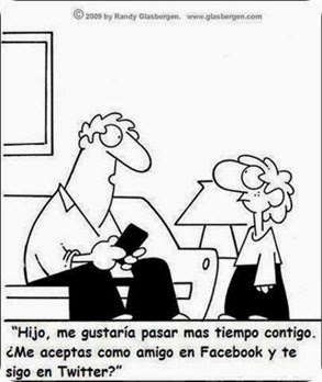 Hijo me gustaría pasar más tiempo contigo, me aceptas como amigo en facebook y te sigo en twitter Hijo me gustaría pasar más tiempo contigo, me aceptas como amigo en facebook y te sigo en twitter