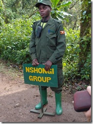 Benjamin, our guide for the Nshongi group of Gorillas