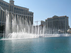 The dancing fountains at the Bellagio.