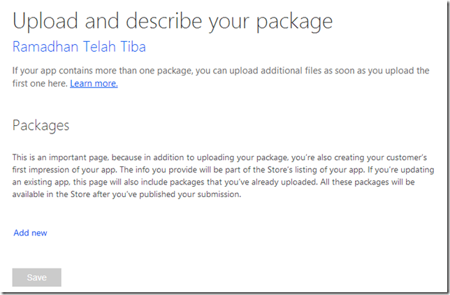 Publish aplikasi Windows Phone ke Store Publish aplikasi Windows Phone ke Store
