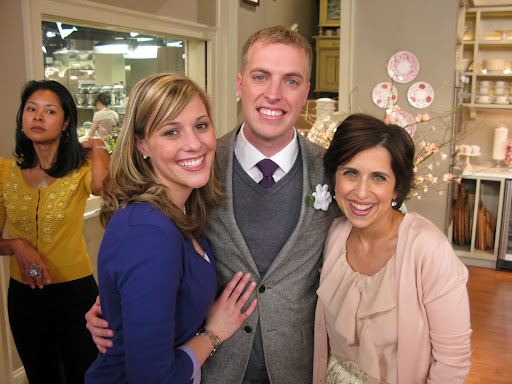 Liz and Colin, the winners of the Martha Stewart Sandals wedding and I pose for a photo. They're so excited and we can't wait to work with them! Liz and Colin, the winners of the Martha Stewart Sandals wedding and I pose for a photo. They're so excited and we can't wait to work with them!